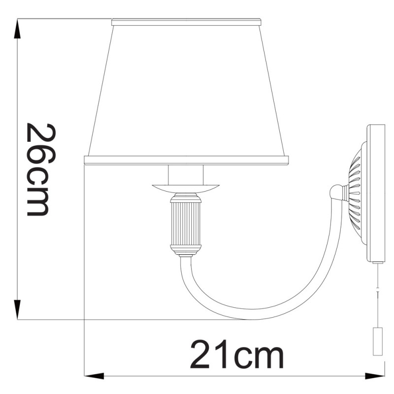 Светильник бра Arte Lamp A3579AP-1AB Alice античная бронза