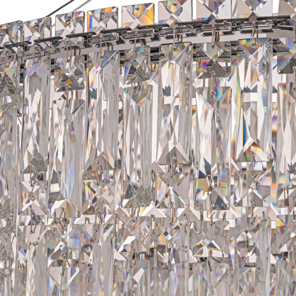 Люстра подвесная ** см, Led лента*LED*134W, 3000/6000K, Arti Lampadari Ovindoli Nickel Ovindoli L 1.5.80+40.100 N, Никель