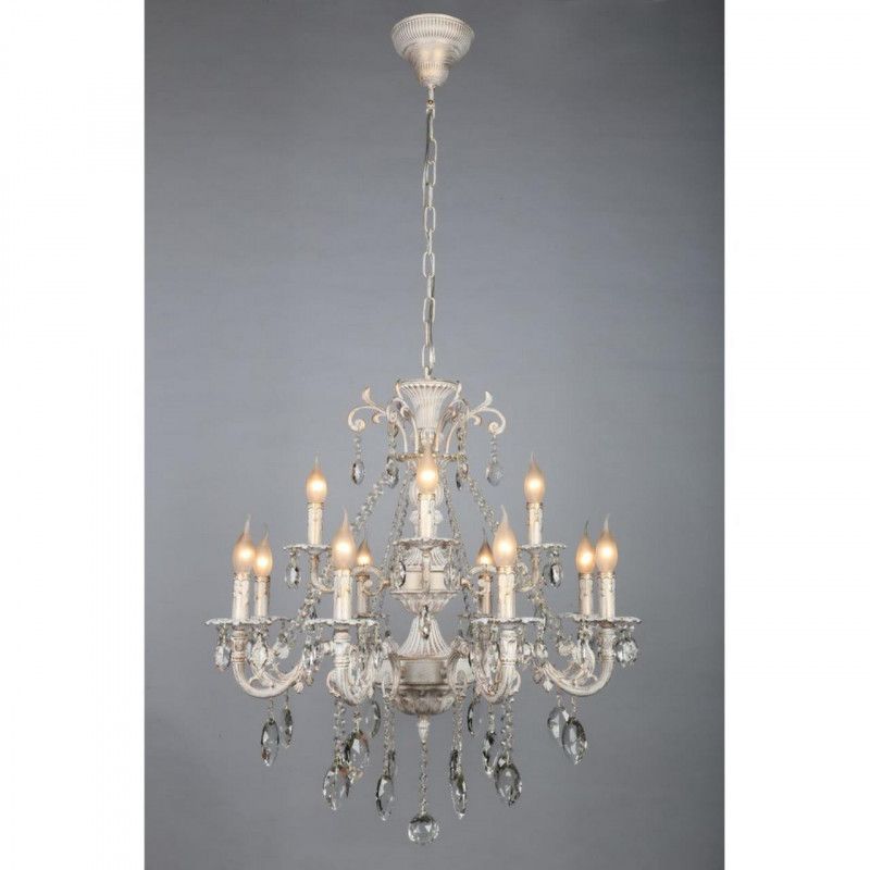 Подвесная люстра 76*95-125 см, 12*E14, 60W, Omnilux Omnilux 790 OML-79003-12, белый