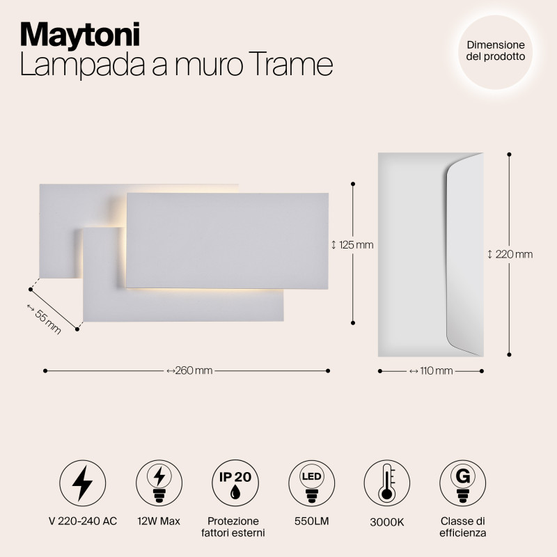 Бра Maytoni C804WL-L12W, белый