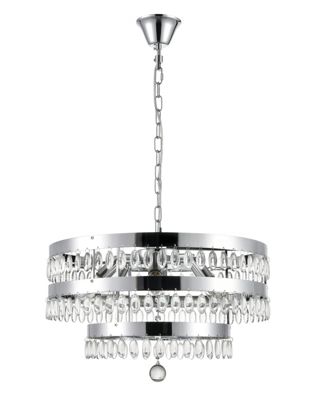 Подвесная люстра  50*102 см, 6*E14 хром Vele Luce Breeze VL3263P06