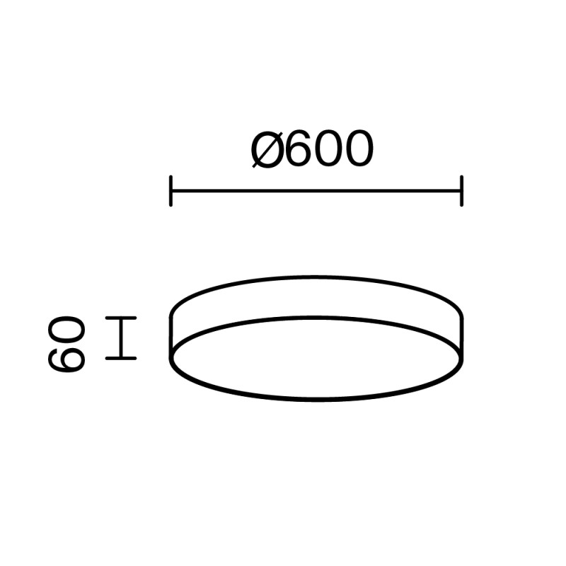 Накладной светильник 60*60*6 см, LED, 90W, 3000К, Maytoni Technical Zon C032CL-90W3K-RD-W белый