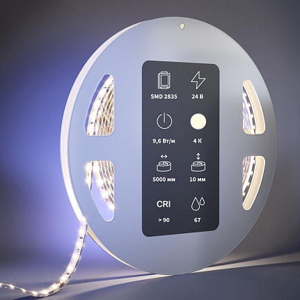 Светодиодная лента Ultra 24В 2835 9,6Вт/м 4000К 5м IP65 201043 Maytoni  Led Strip, цена за метр, отгружается по  5 м