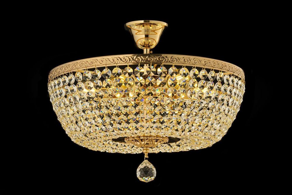 Люстра потолочная *40*25 см, 5*E27*60W, Arti Lampadari Castellana Gold Castellana E 1.3.40.501 G, золотой