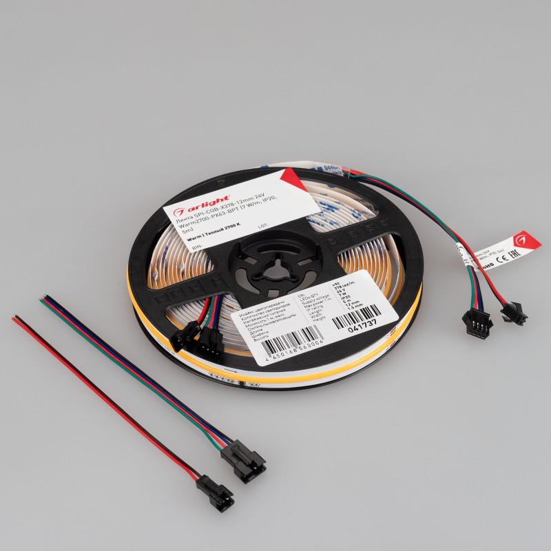 Лента SPI-COB-X378-12mm 24V Warm2700-PX63-BPT (7 W/m, IP20, 5m) (Arlight, бегущий огонь) 041737. Цена указана за 5 метров. Продается кратно 5 метрам.