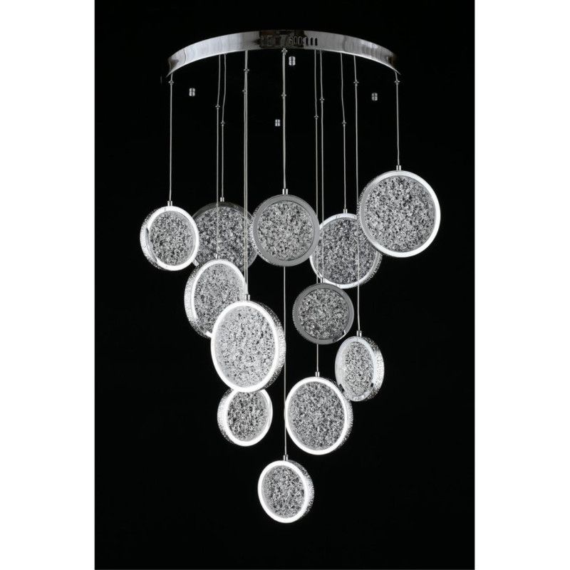 Каскадная люстра 60*60-220 см, 1*LED, 102W, K, Aployt Yulali APL.048.13.102, хром