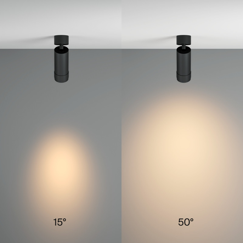 Светильник 6 см, 12W, 3000K, Maytoni Focus Zoom C055CL-L12W3K-Z-B, черный