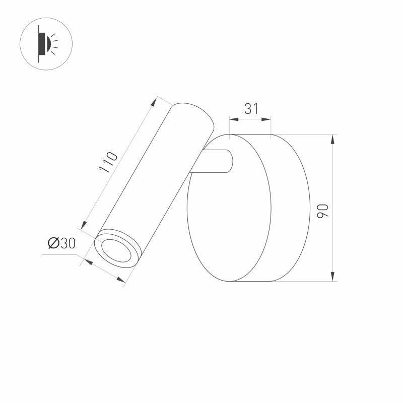 Бра Arlight 034061 3*3*11 см, 3W, белый (теплый)K,
