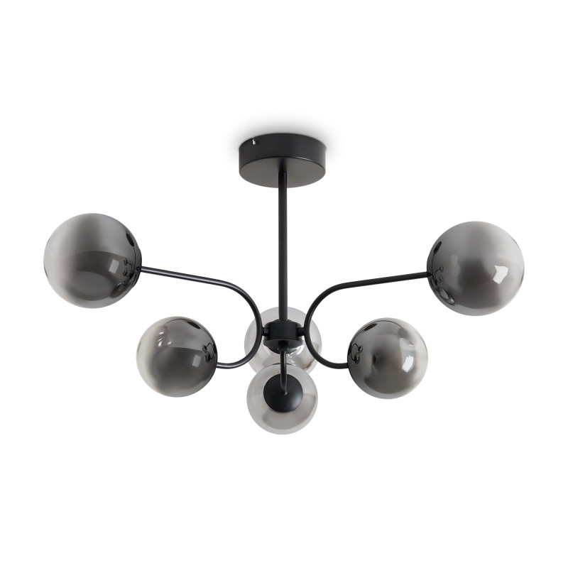 Люстра на штанге 78,5*78,5*43 см, LED, 25W, 3000К, Freya ARCH FR6178CL-L30B черный