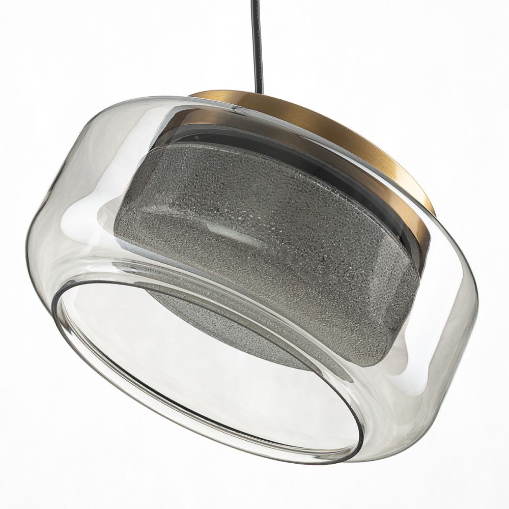 Подвесной светильник 22 см, 10W, 3000K, Citilux SIGNATURE CL247011 LED, черный-латунь