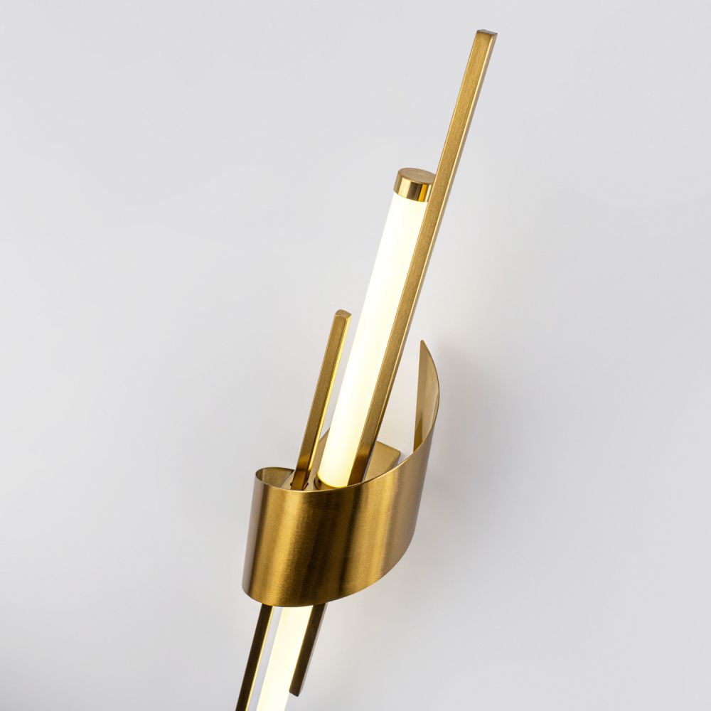 Бра 10*10*60 см, LED*6W, 4000K, Modelux  ML.729.590 BS, Латунь