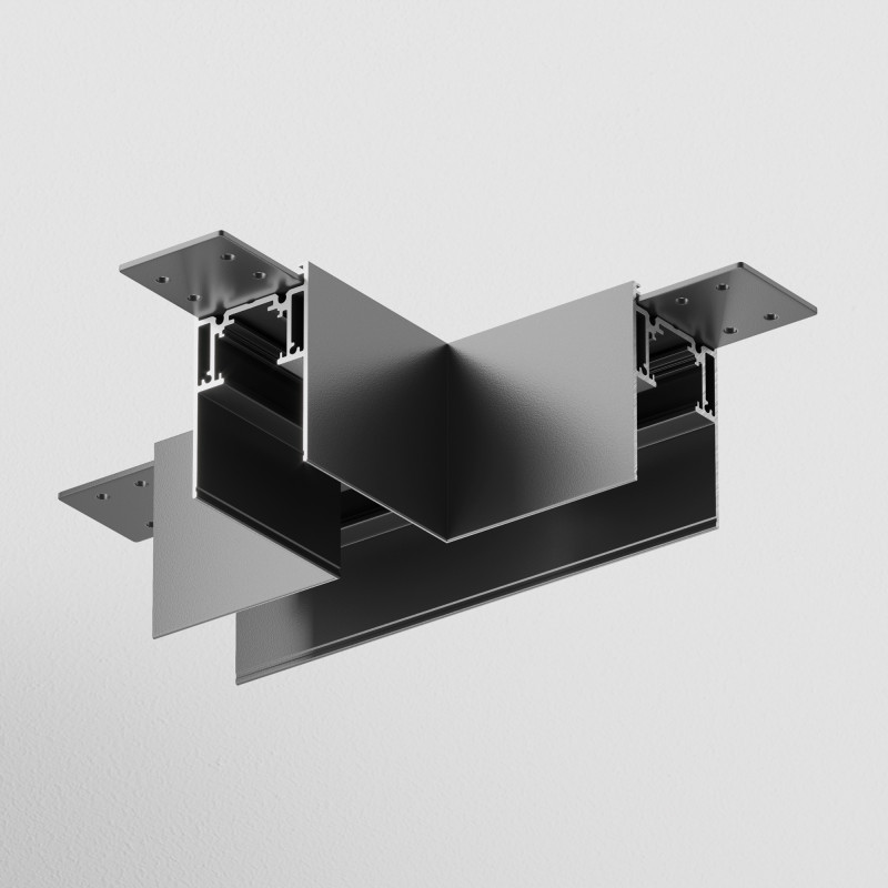Коннектор Т-образный накладной Maytoni Technical Magnetic track system Gravity TRA010CT-41B черный