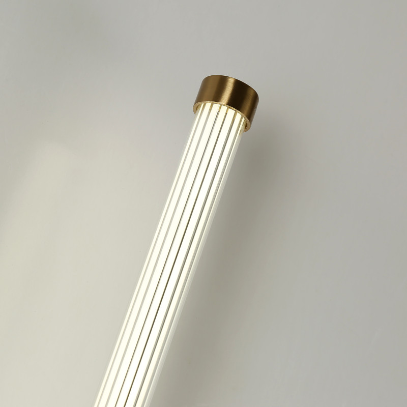 Бра Favourite Lignum 3057-2W, D100*W60*H800, золота, белый плафон цилиндрической формы из акрила