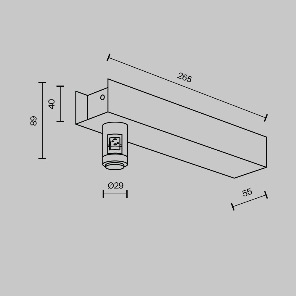 Комплектующие для трековой системы  TRA155CW-BB-PT 26,5*5,5*-8,9 см, *Maytoni technical Accessories for tracks Flarity TRA155CW-BB-PT, Платина