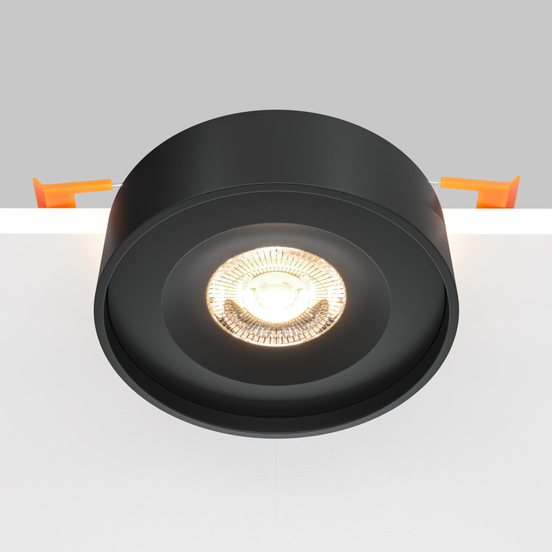 Встраиваемый светильник 10/6 см, LED*11W*4000К, IP20, 600Lm Maytoni Technical Planet, Черный DL035-2-L6B4K
