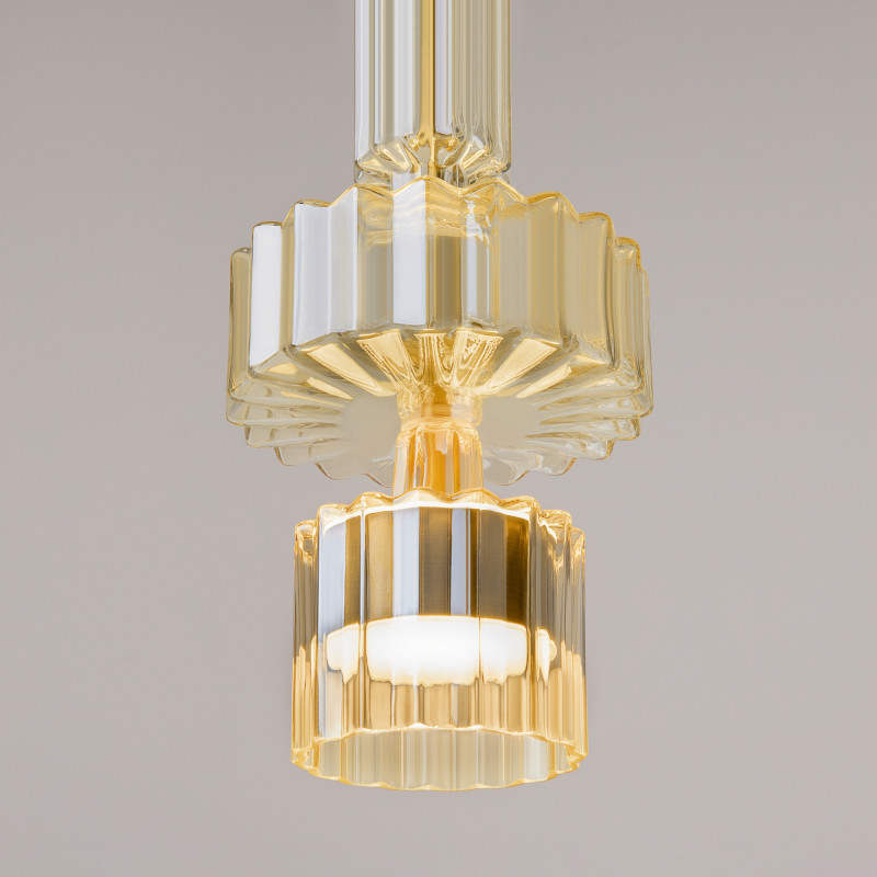 Подвесной светильник 15*15*360 см LED, 12W, 3000К, Maytoni LEVEL MOD253PL-L18BS3K2 латунный