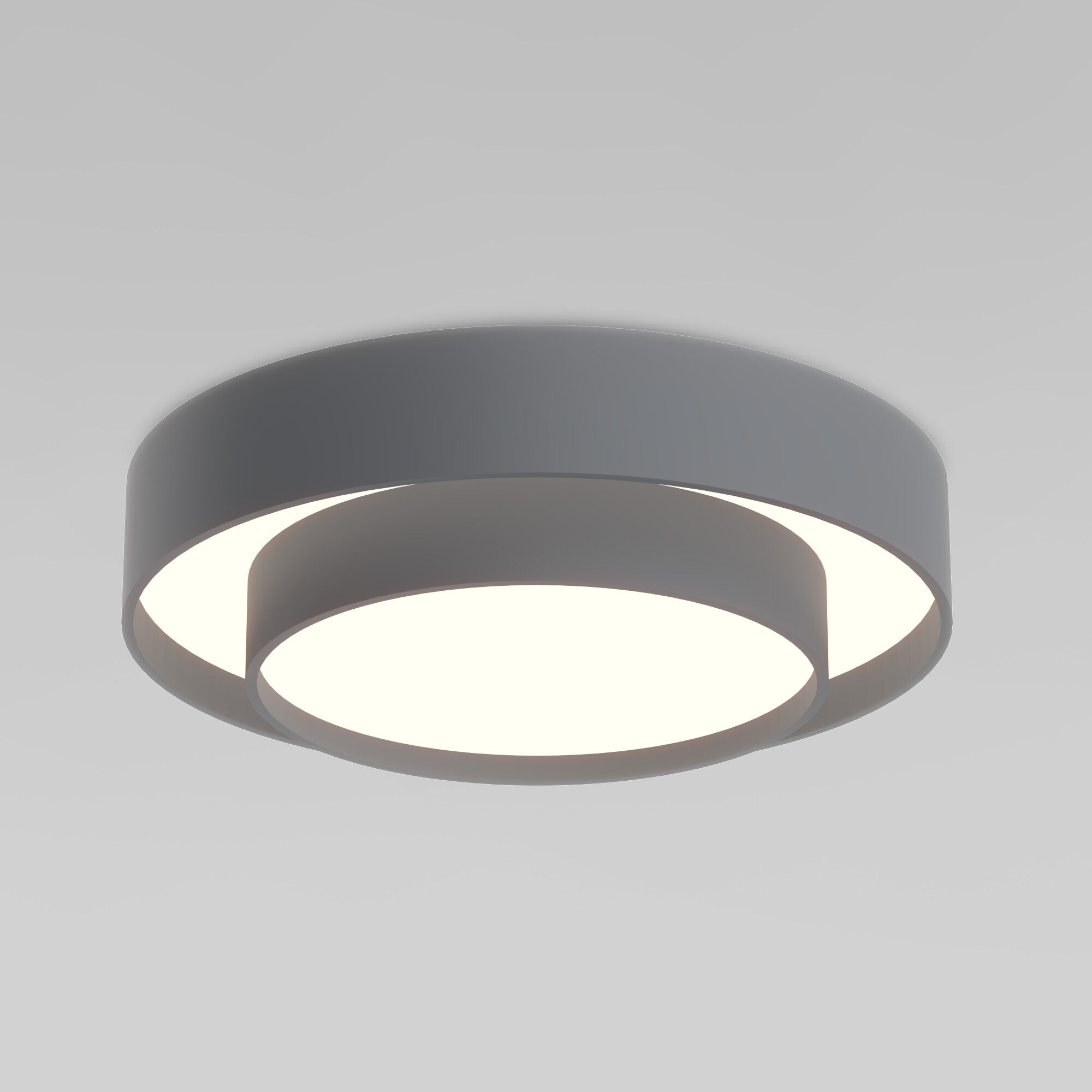 Светильник с регулировкой яркости и цветовой температуры 50*50*12,5 см, *LED, 76W, 3300;4200;6500 Eurosvet Force 90330/2, серый