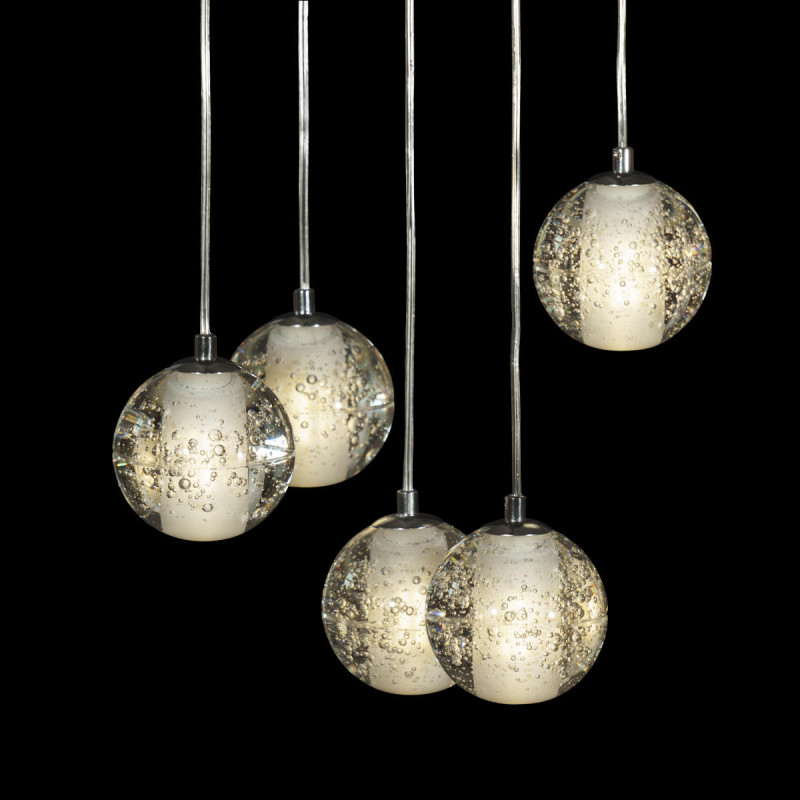 Светильник *30 см, 5*G9*5W, 3000К Loft It 10112/5 Rain, Хром