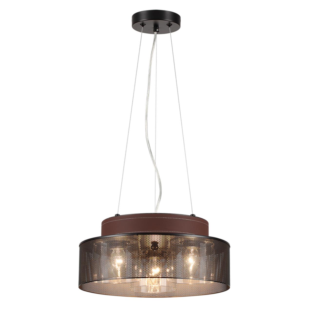 Светильник подвесной 35*168 см, 3*E27 Lumion BASALTO 6598/3C черный, коричневый