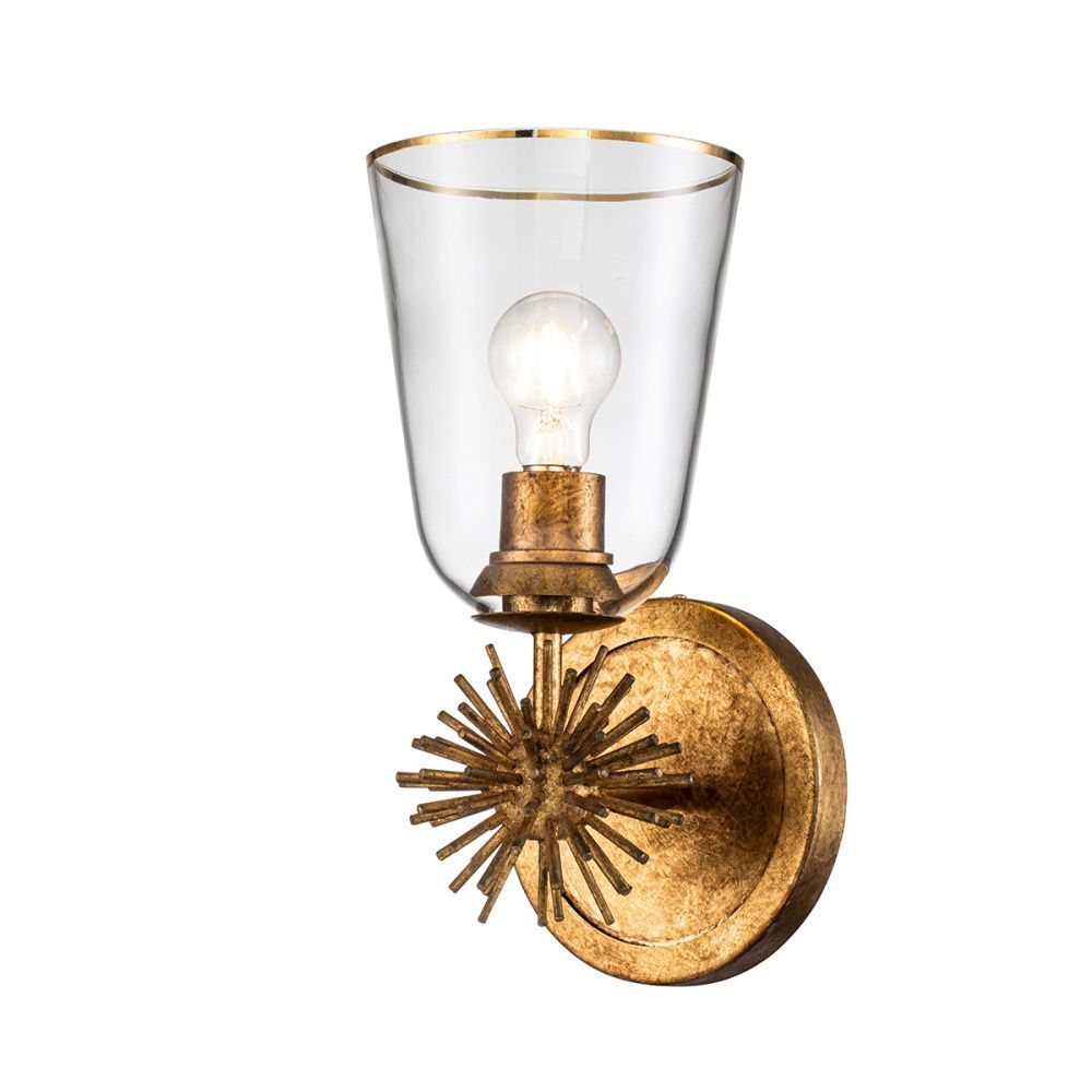 Бра 19*18*49 см, E27*40W, Natural Concepts Elstead Lighting Staring KL-NIVA-1W-1P-CPZ, состаренное золото