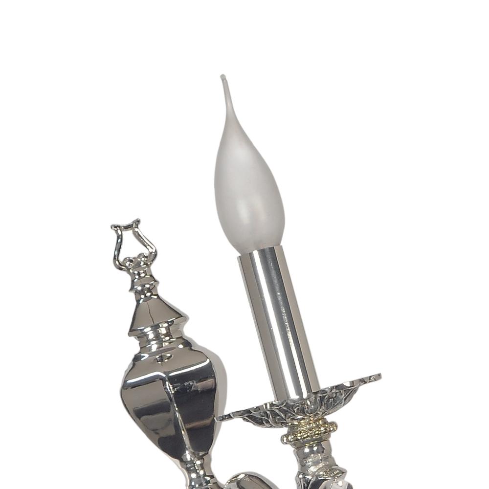 Бра *7*23 см, 1*E14*40W, Arti Lampadari Amelia Sb Amelia E 2.1.1.502 SB, Серебро