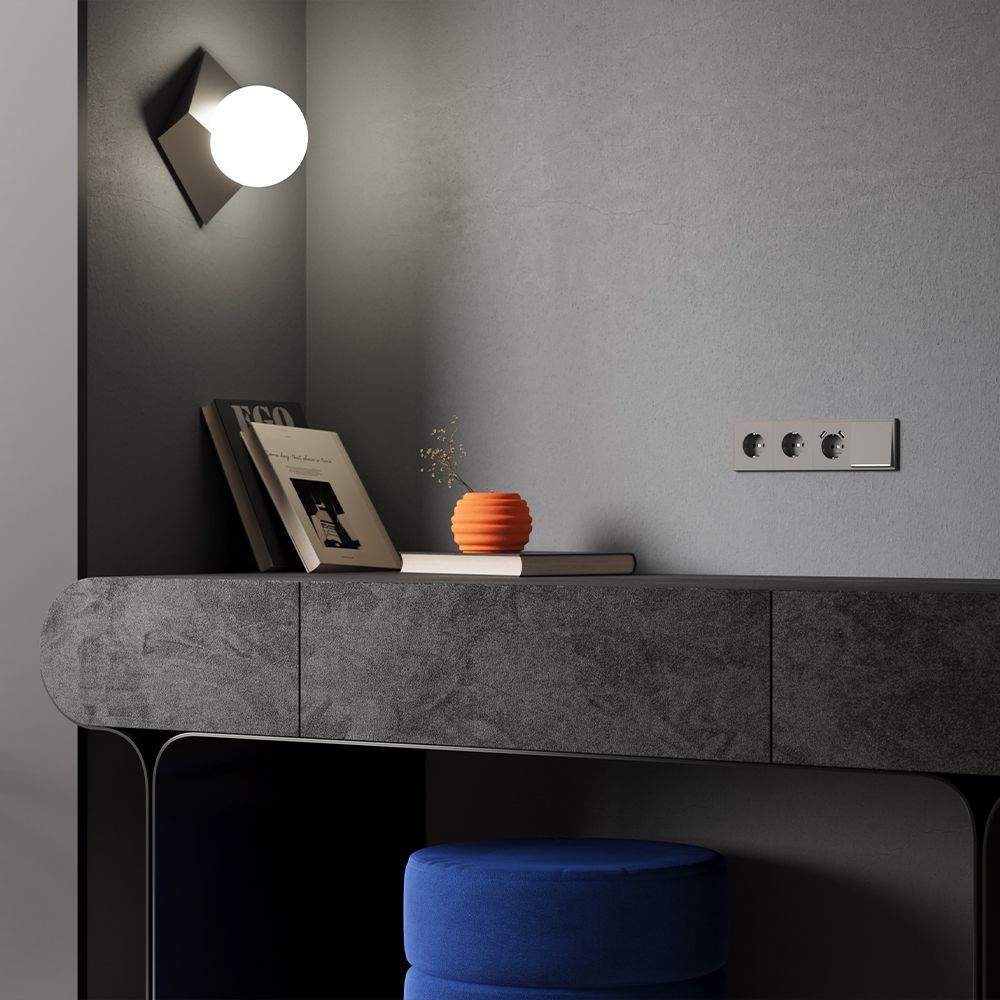 Накладка для розетки с заземлением и защитными шторками, с USB A+A, S70, капучино Voltum VLS000914