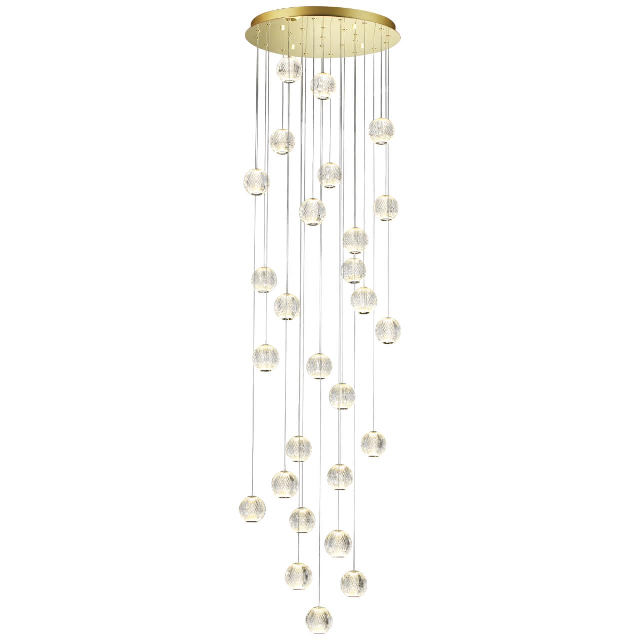 Светодиодный светильник 67 см, 120W, 4000K, Odeon Light CRYSTAL 5008/120L, золото