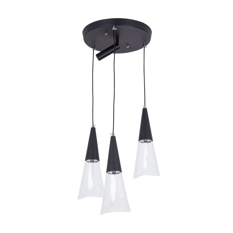 Светильник 40*40*35-85 см, *LED*18W, 3000-6000K, LED4U L7106-4 BK, Чёрный