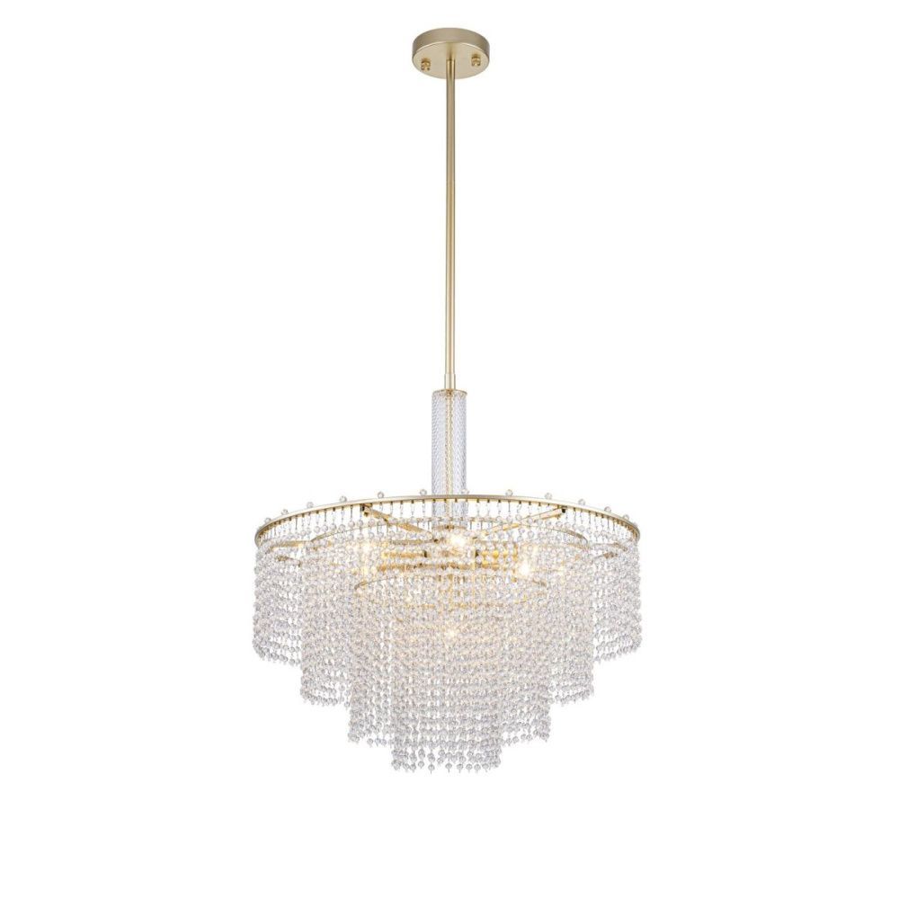 Люстра на штанге 55 см, Favourite Fringe 4762-7P, золото