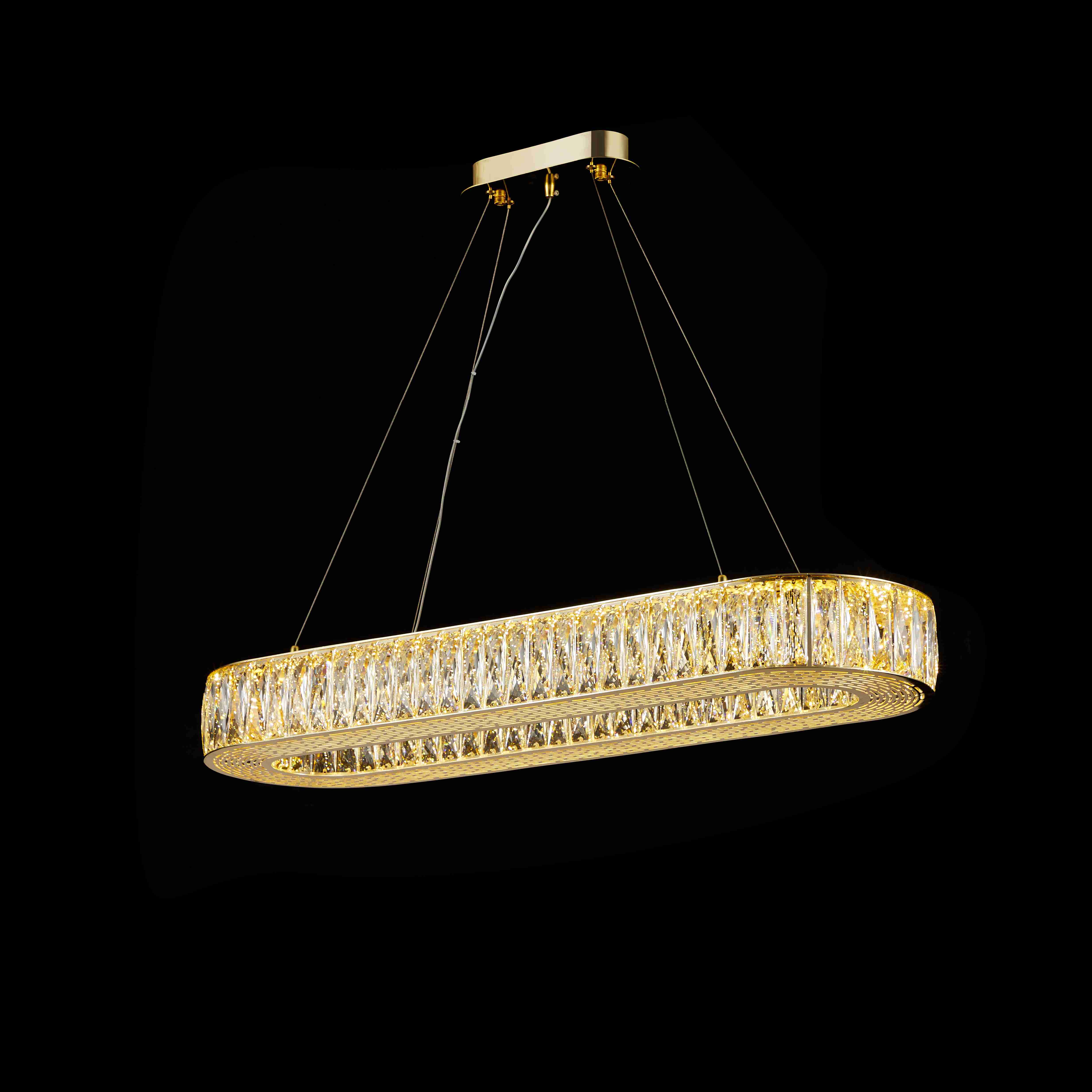 Люстра 1000*300*100, LED, 148W 3000-6000K NewRgy Cristallo E76-L1000*W300*H100 GOLD, Золото