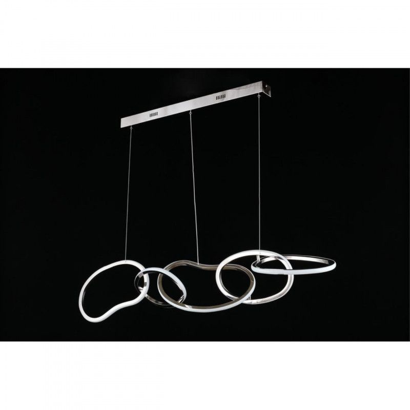 Подвесная люстра 120*27*50-150 см 80W, 3000K, Aployt Pirret APL.046.13.80, хром