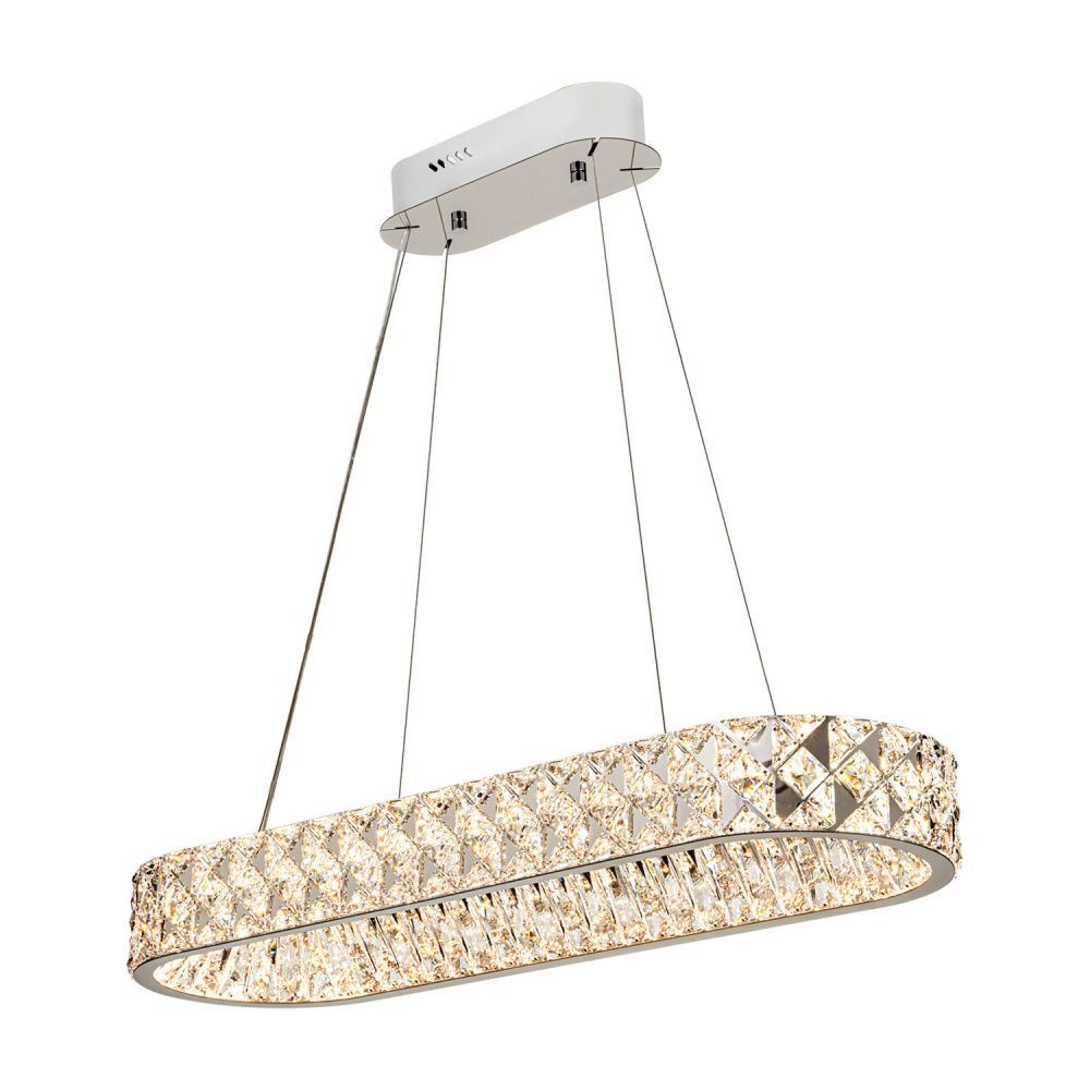 Люстра 90*30*50-120 см, *LED*70W, 3000-6000K, Modelux  ML.335.900.300 CR, Хром