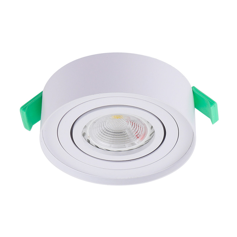 Светильник встраиваемый c малым заглублением 9,2*3,8 см, GU10*50W белый Crystal Lux CLT 059C1 WH
