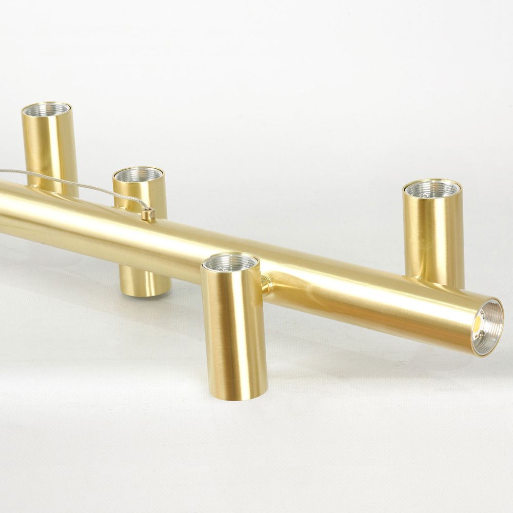 Линейно-подвесной светильник *100*45-120 см, 18*led*2W, 4000K, Lussole Hopkins LSP-7406, матовое золото