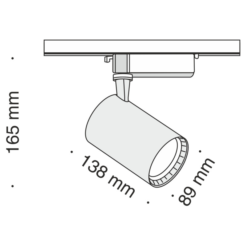 Трековый светильник Maytoni Track TR003-1-17W3K-W, белый, LED, 17W, 3000K, 1200Lm