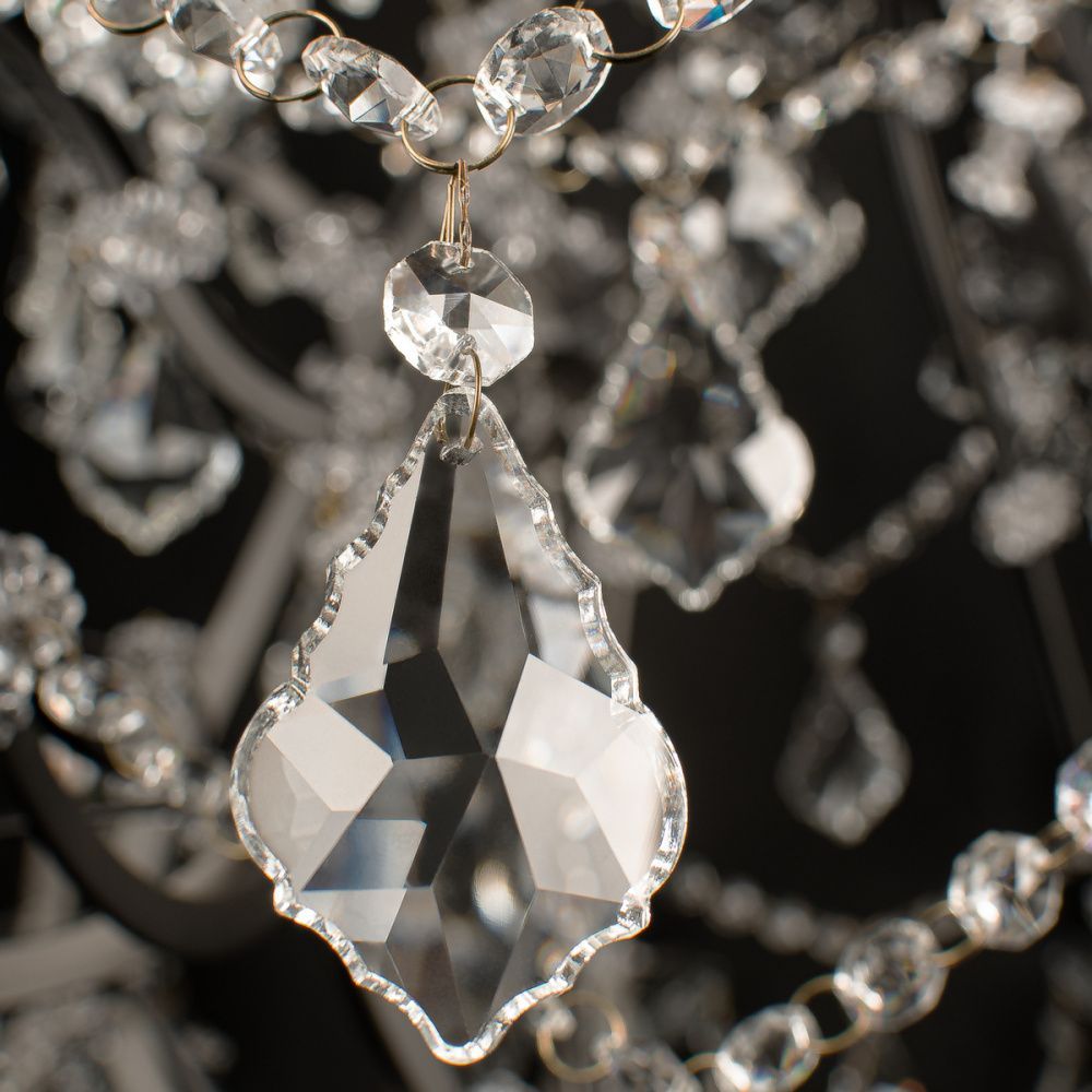 Подвесная люстра 92 см, Loft IT Vaille Crystal 10450/900, графит