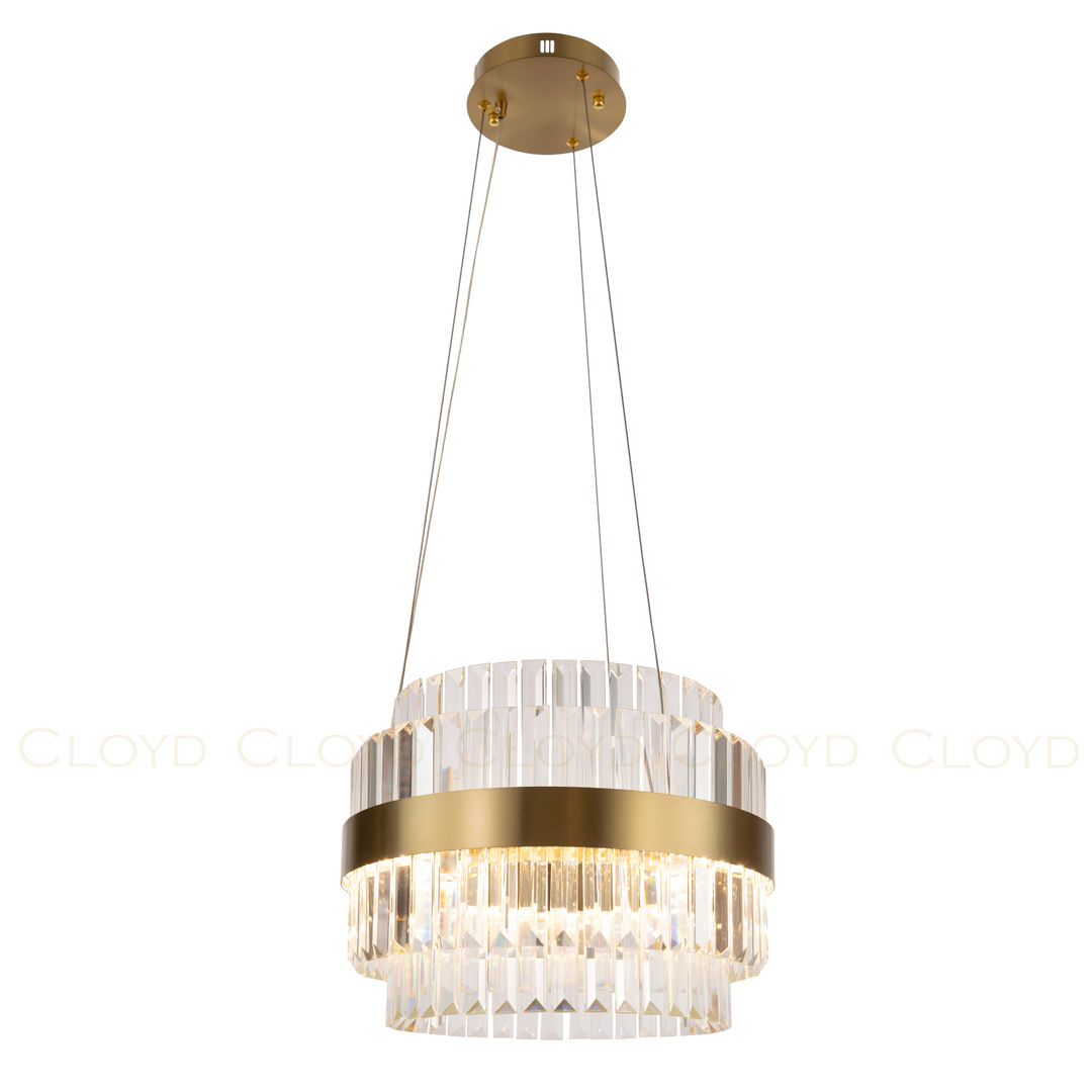 Люстра подвесная 40*35 см 1*LED 45W 3000K латунь классическая Cloyd Brotigan 10770