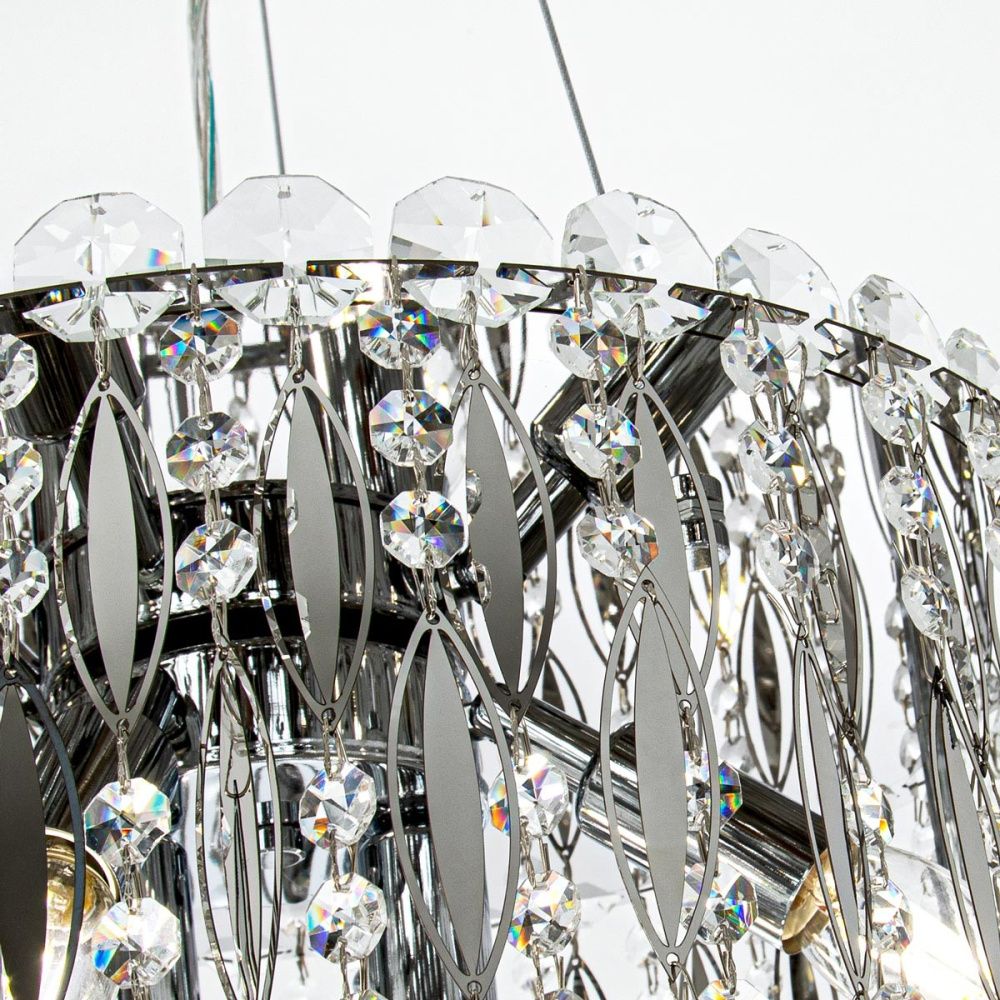 Подвесная люстра 40*40*125 см, Е14 6x40W, Хром MODELUX ML.315.6 CR