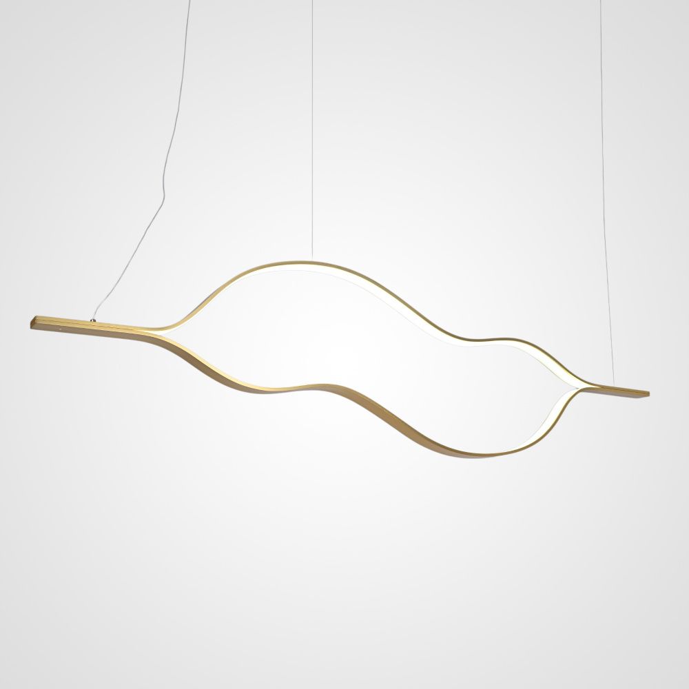 Подвесной светодиодный Светильник Tape Light L180 180*5*45 см, 2*LED*75W, 3000, 4000, 6000K, ImperiumLoft TRUDY01, Золотистый