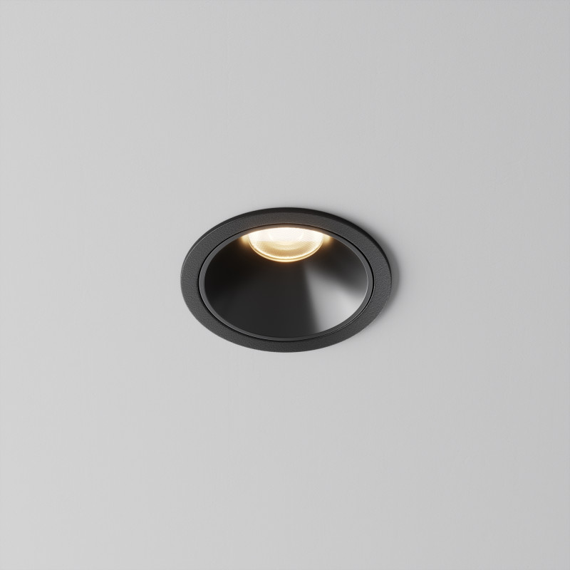 Встраиваемый светильник 6,5*6,5*5,2 см,  LED, 10W, 3000К, Maytoni Technical Alfa LED DL043-01-10W3K-RD-B-1 черный