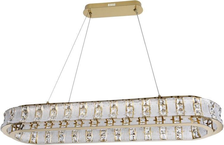 Люстра подвесная 120 см, 120W, 3000-6000K, Stilfort 4037/03/12PL, золото