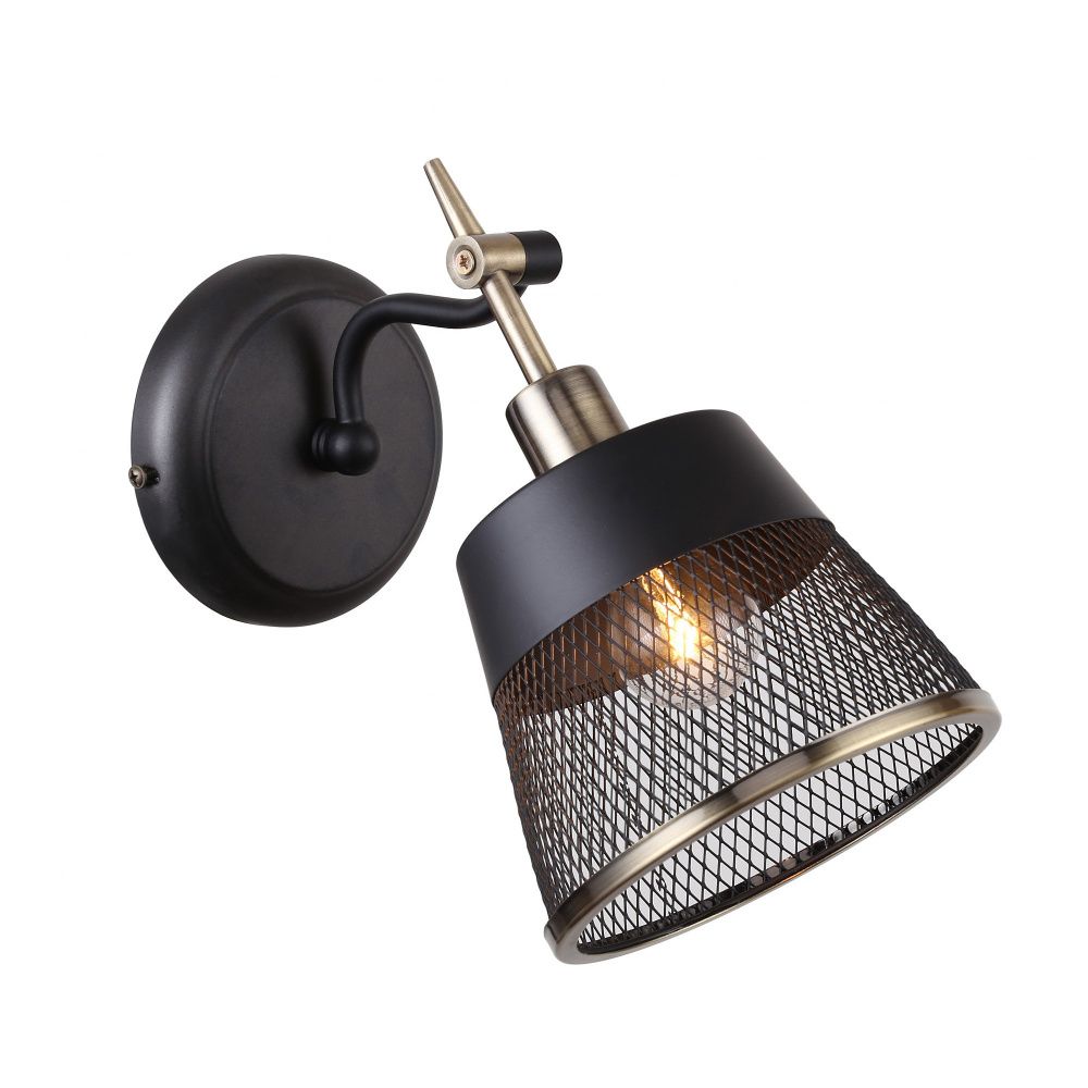 Бра F-Promo Eget 2197-1W, D275*W140*H240, черный и латунь