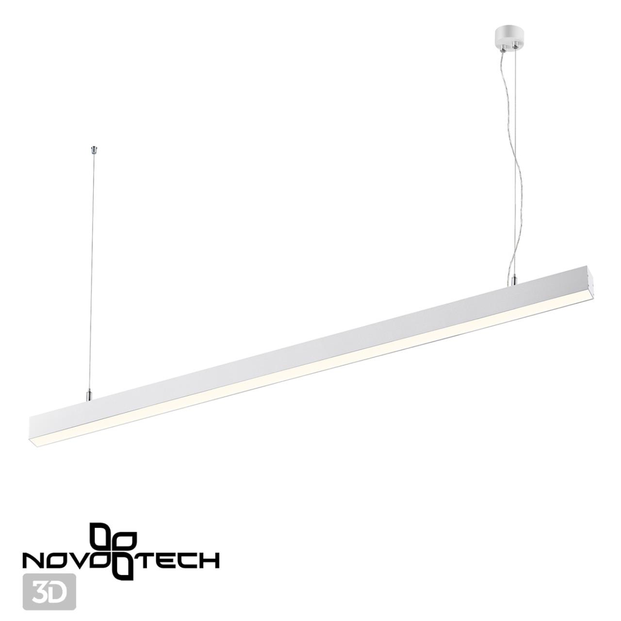 Светодиодный светильник 120 см, 40W, 4000K, Novotech Iter 358865, белый