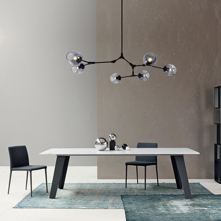 Люстра на штанге Адель Branching Bubble Chandelier L11 Black Amber 185*185*110 см, 11*E27*60W, ImperiumLoft 40,14, Чёрный