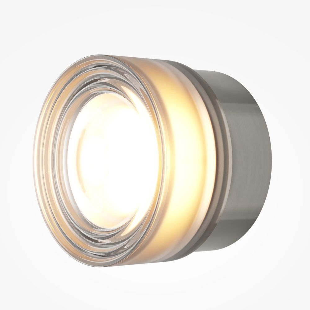 Настенный светильник 12.5 см, 6W, 2700-4000K, Maytoni Olo MOD493WL-L6PTK2, платина