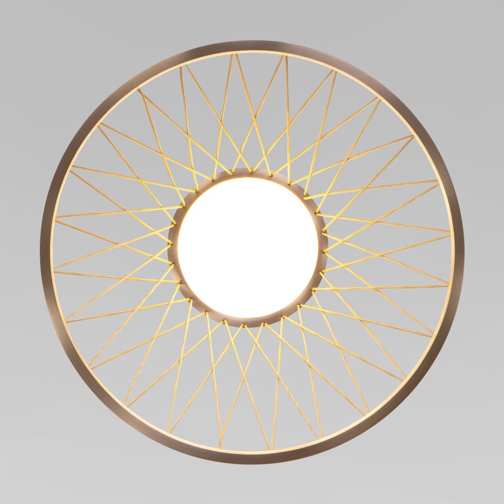 Светильник 40*40*35,5 см, LED*18W, 3000K, Eurosvet Cesta 40018/1 LED, коричневый, a069290