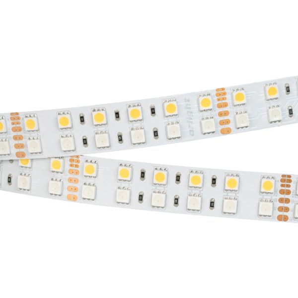 Лента RT 2-5000 24V RGB-White 2x2 (5060, 720 LED, LUX) (Arlight, 32 Вт/м, IP20), цена за метр