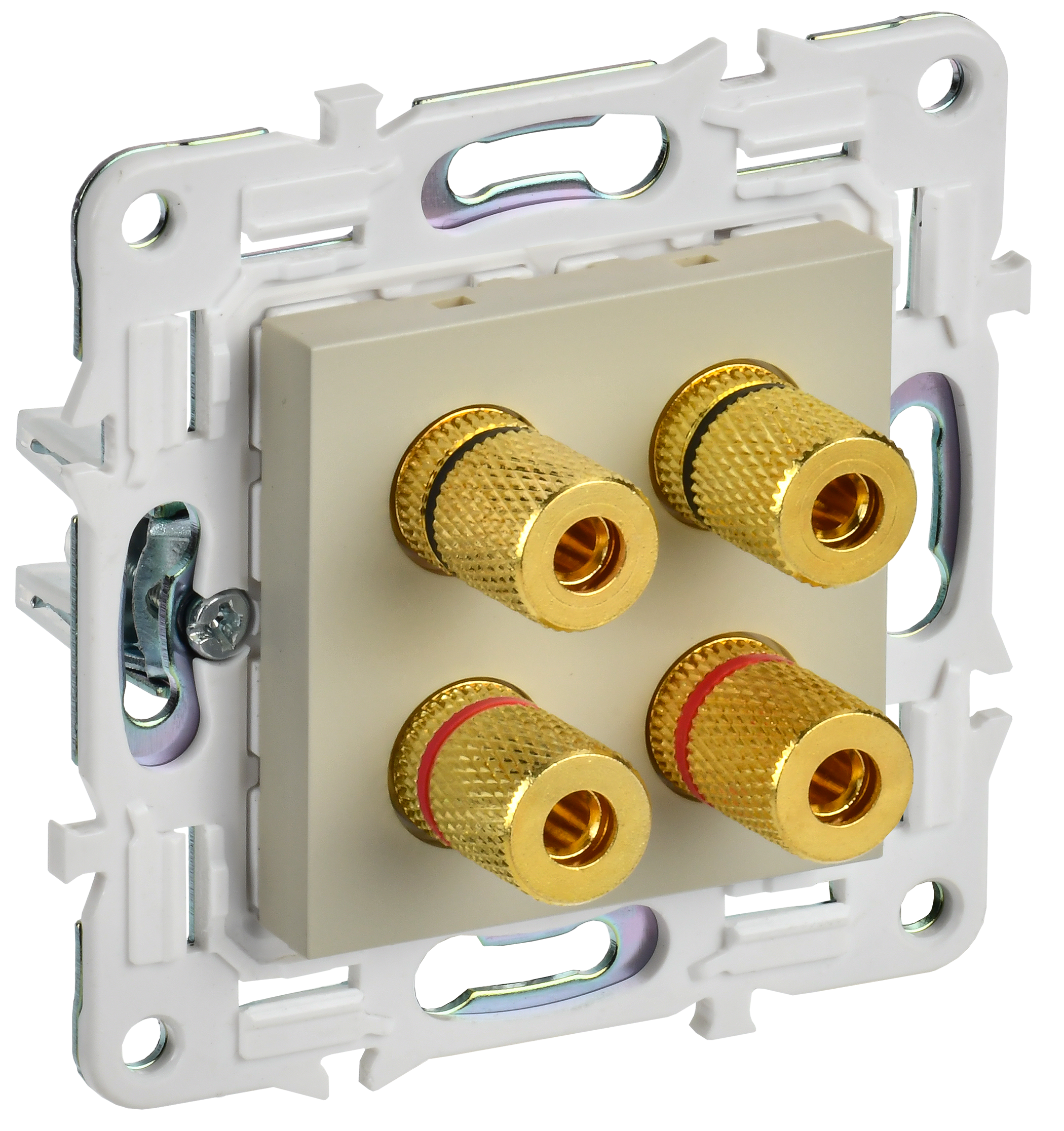 SKANDY Аудиорозетка 4-мест. SK-A01B беж. IEK, SK-S40-K10