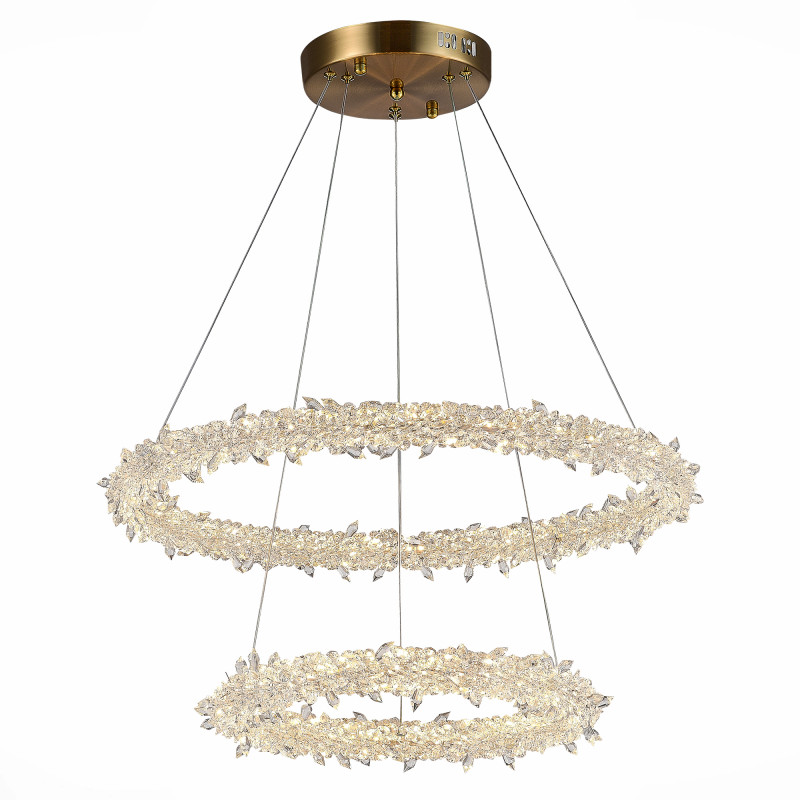 Люстра подвесная 60 см, 80W 3000 - 6500K ST LUCE Lucchero SL6105.203.02 Золотистый