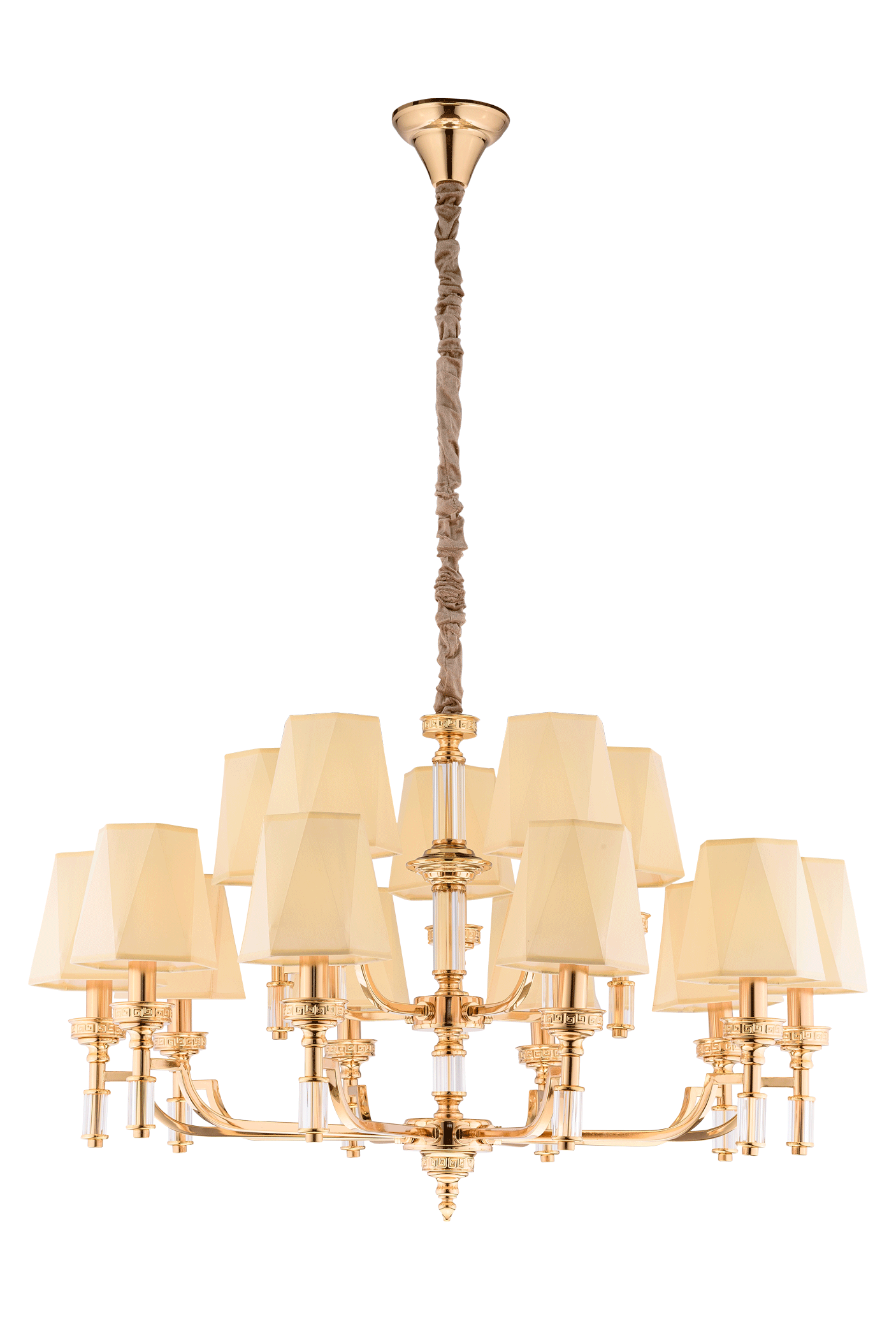 Люстра 950*570-1600, 15*E14, 40W NewRgy Модерн 8679/10+5FG FGD, Золото